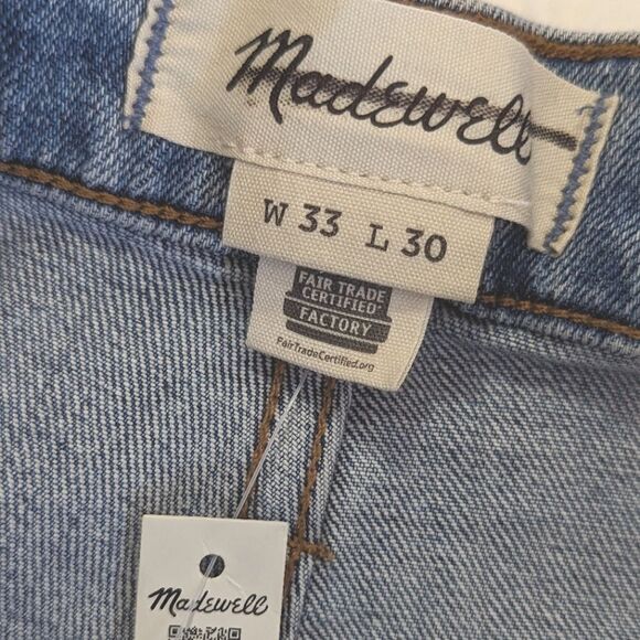 Madewell SLIM Selvedge Jeans Welton Light Wash Sz 33 30 NWT NG300 - Picture 14 of 16